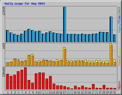 Daily usage for May 2024