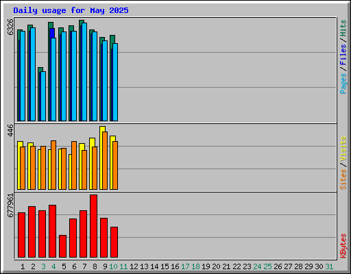 Daily usage for May 2025