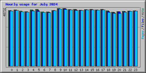 Hourly usage for July 2024