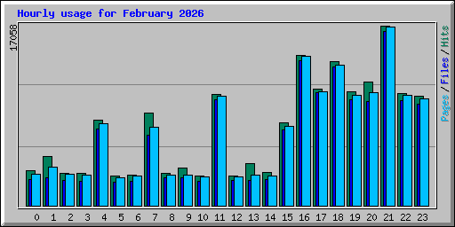 Hourly usage for February 2026