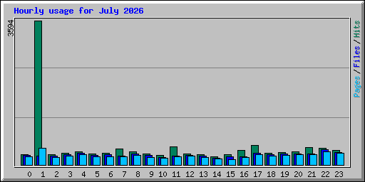 Hourly usage for July 2026